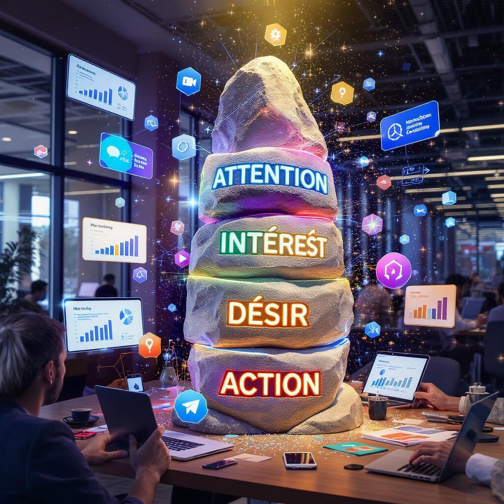Découvrez la méthode AIDA : ses principes, ses 4 étapes clés et un exemple concret pour maîtriser cette technique incontournable du marketing et de la communication.