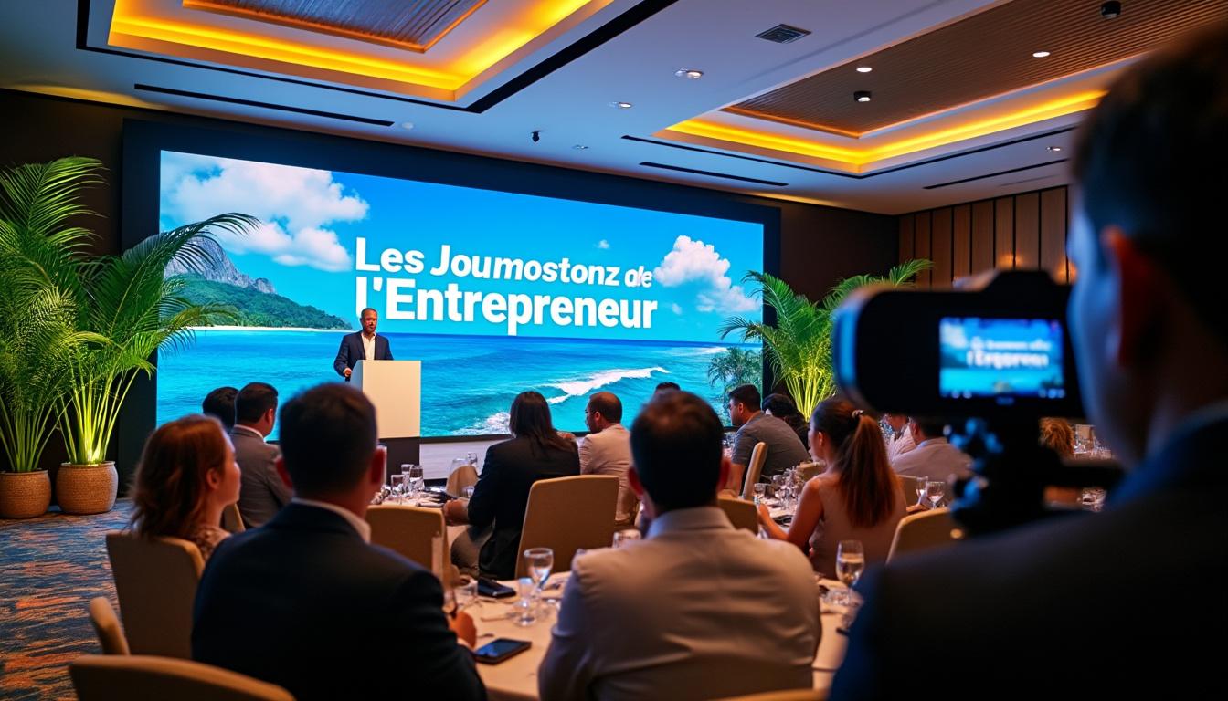 kelly asin-moux inaugure 'les journées de l'entrepreneur' lors du journal télévisé, mettant en lumière les nouvelles opportunités et défis pour les entrepreneurs.