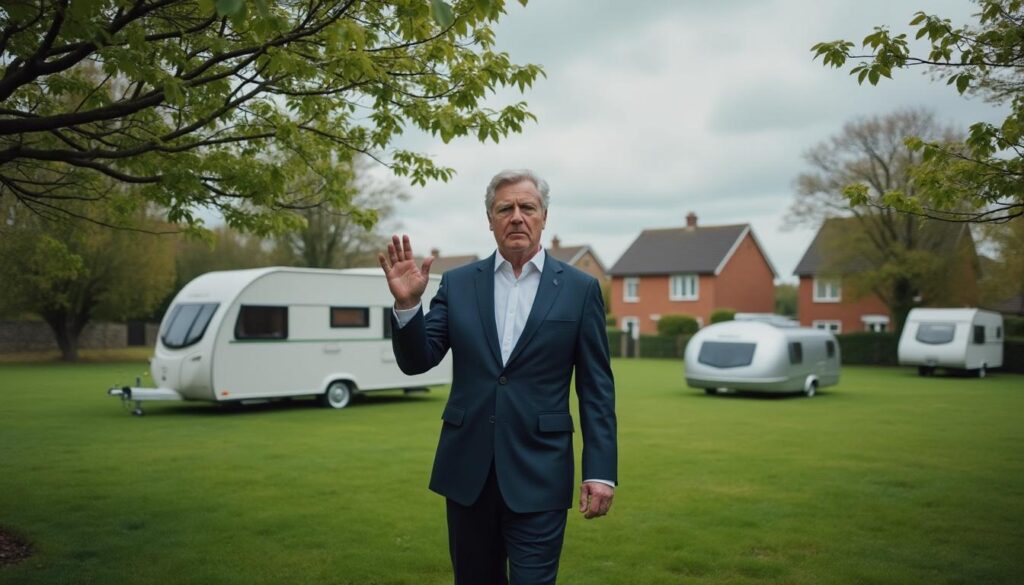 à saint-lô, fernand le rachinel s'exprime contre l'installation non autorisée de caravanes sur son territoire, soulevant des enjeux locaux importants.