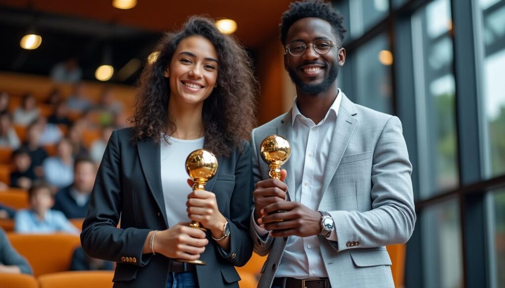 découvrez comment deux projets étudiants innovants ont été récompensés par le prix de l'entrepreneuriat, mettant en lumière la créativité et l'engagement des jeunes talents.