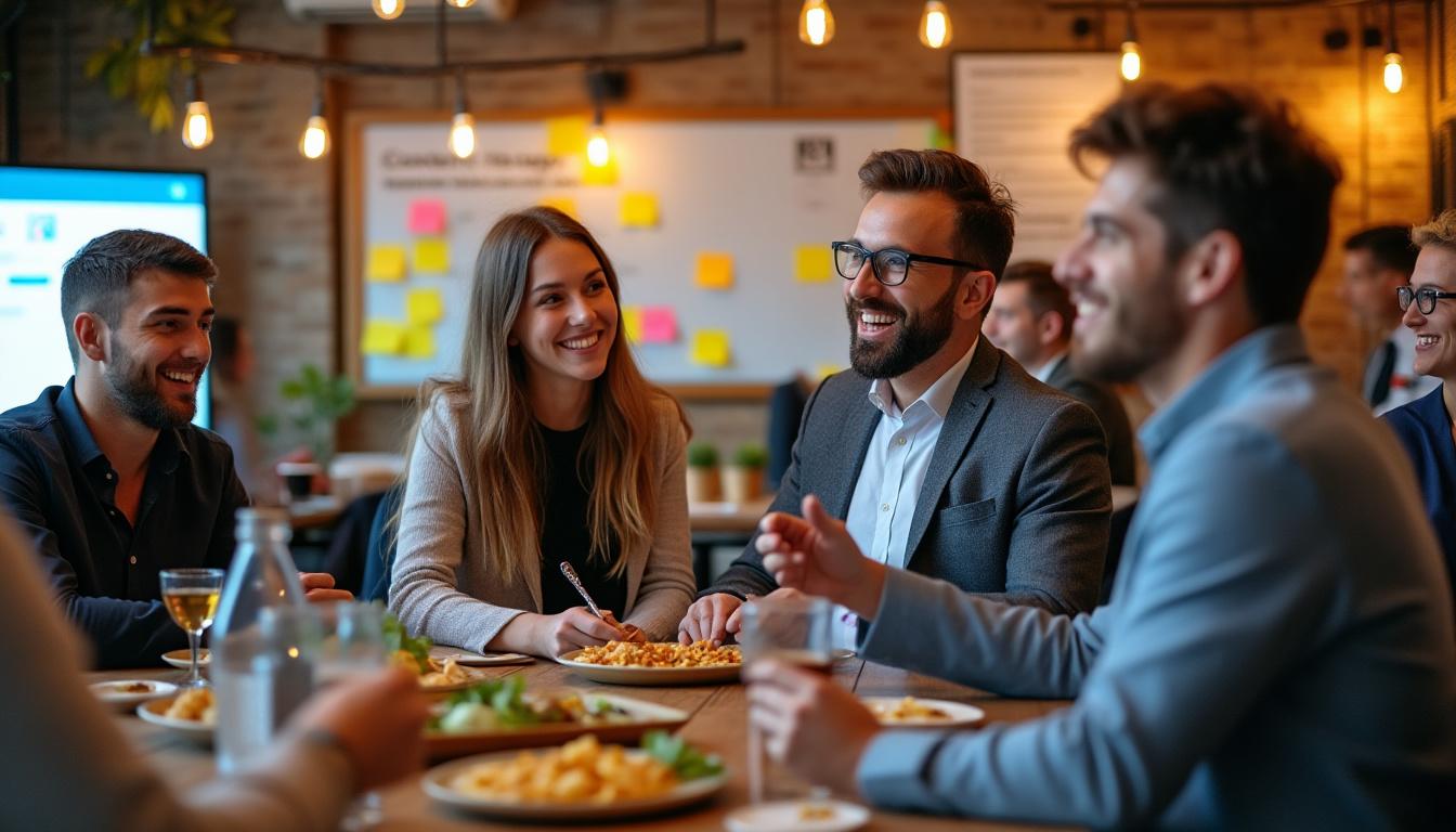 participez à une soirée d'échanges inspirante dédiée aux entrepreneurs pour partager des idées, créer des connexions et booster votre créativité.