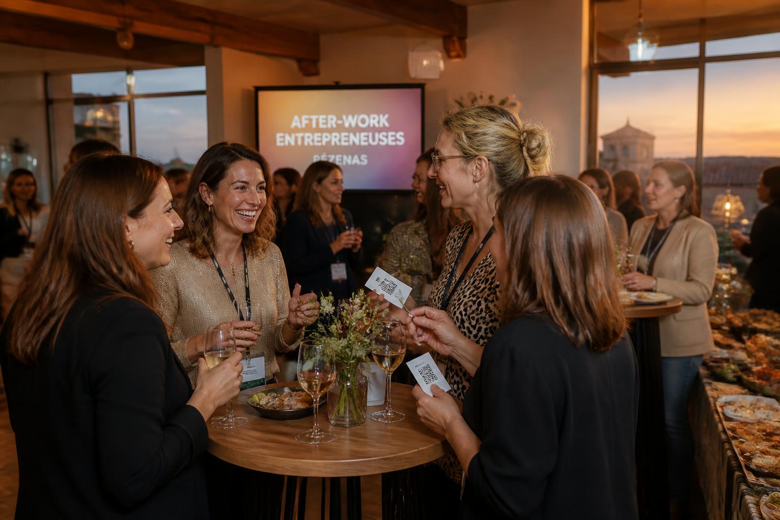 rejoignez le cercle des entrepreneuses du territoire pour un after-work convivial, une occasion idéale de réseautage, d'échanges et de rencontres entre femmes entrepreneures.