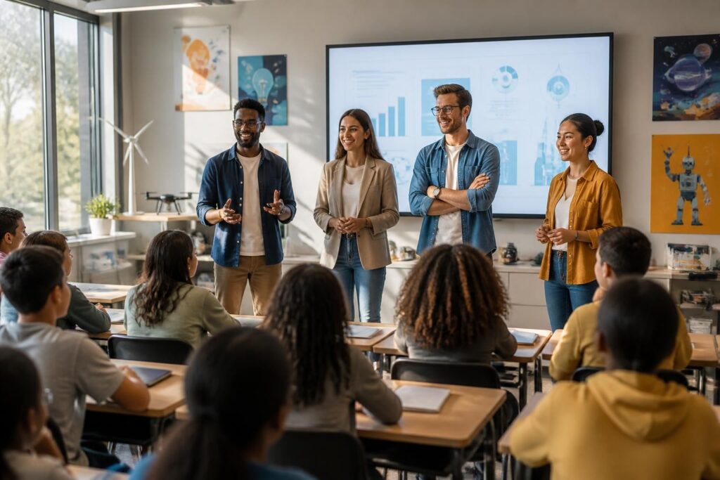 à cadillac, des entrepreneurs partagent leurs parcours hors du commun avec des collégiens, inspirant la prochaine génération à entreprendre et à croire en leurs rêves.