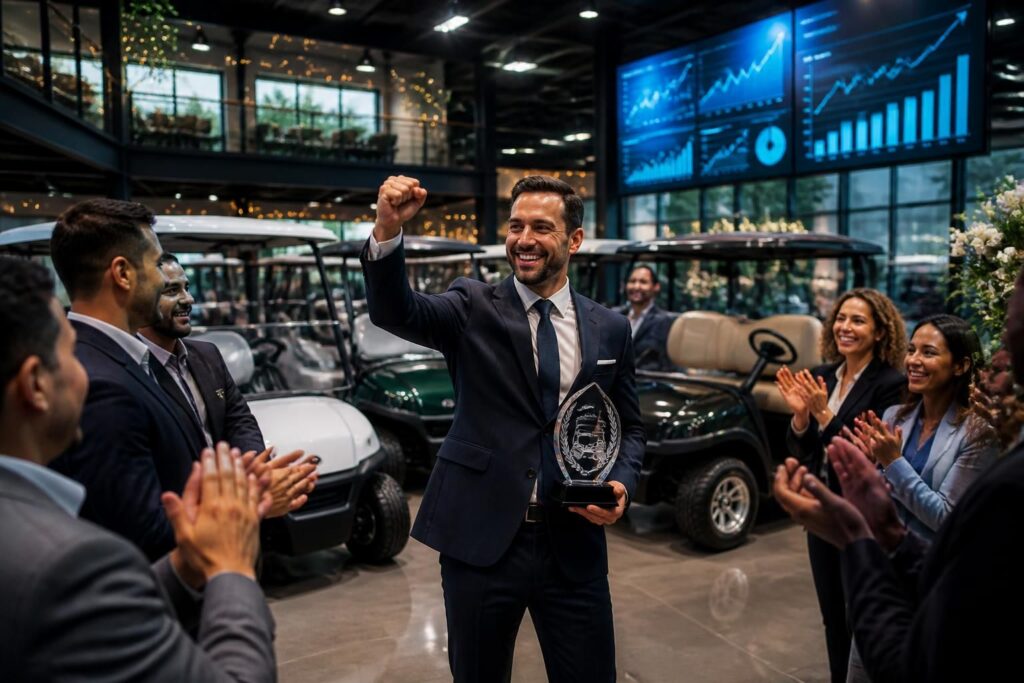 découvrez comment le leader incontesté du marché des location de voiturettes de golf a été élu manager de l'année, célébrant un succès remarquable dans son secteur.