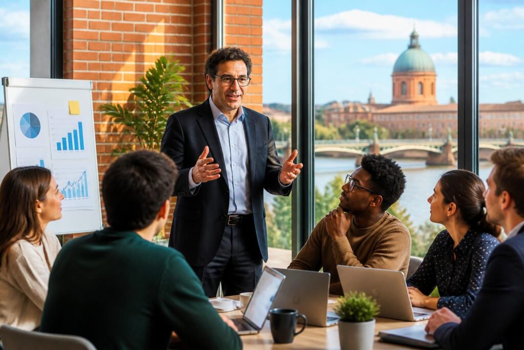 à toulouse, philippe aghion, lauréat du prix nobel d’économie, incite avec passion les entrepreneurs à ne jamais abandonner et à persévérer dans leurs projets pour réussir.
