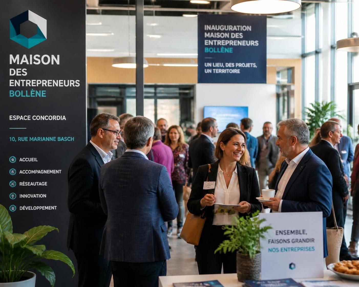 découvrez l'inauguration officielle de la maison des entrepreneurs à bollène, un nouveau lieu dédié au soutien et au développement des entreprises locales, initié par l’intercommunalité.