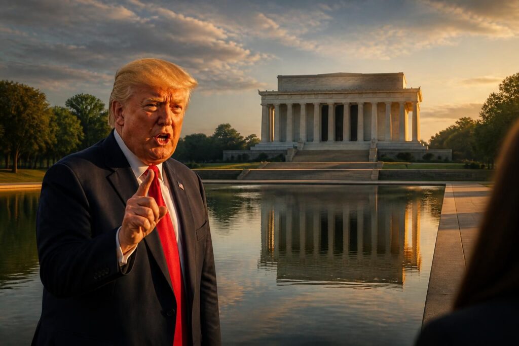 trump critique une procureure en lien avec des événements au bassin du lincoln memorial, suscitant débats et réactions.