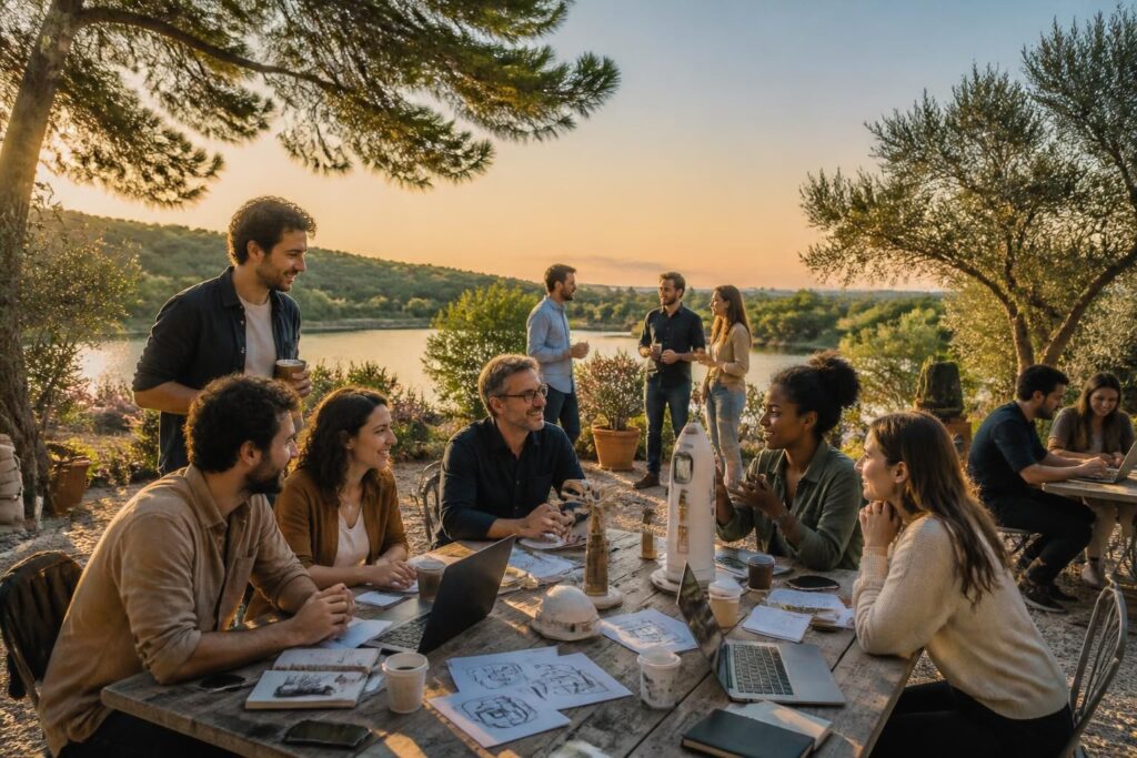 les entrepreneurs de l’étang se réunissent à gignac-la-nerthe pour une rencontre conviviale dédiée à la connexion et à l'innovation, favorisant échanges et collaborations fructueuses.