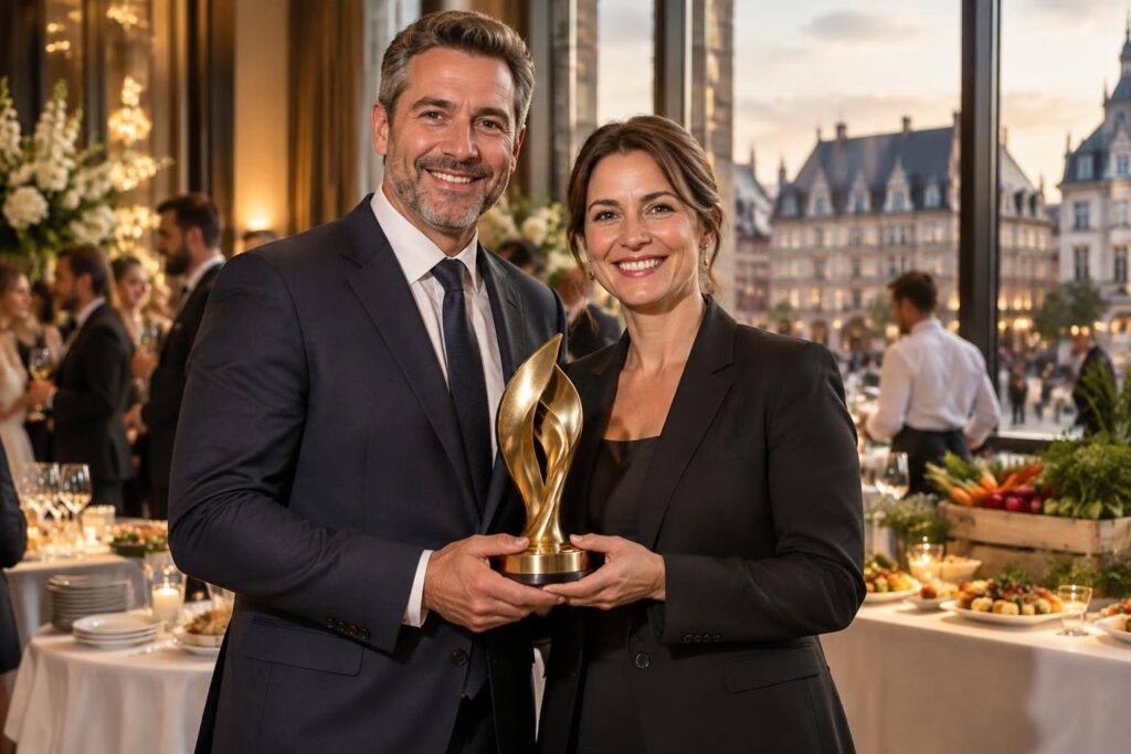 les dirigeants d’api restauration remportent le prix de l’entrepreneur 2026 dans la région nord, saluant le parcours et la réussite de l’entreprise.