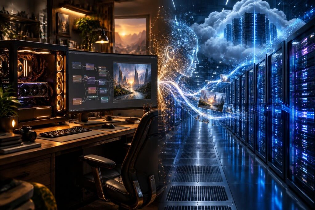 comfyui en local ou dans le cloud : comparez performances, coûts et flexibilité pour choisir la solution idéale pour vos projets d’ia.